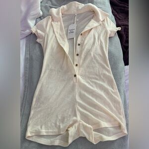 Cream Body Suit Size Small